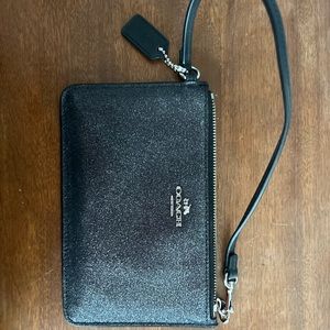 Black Glitter Coach Clutch